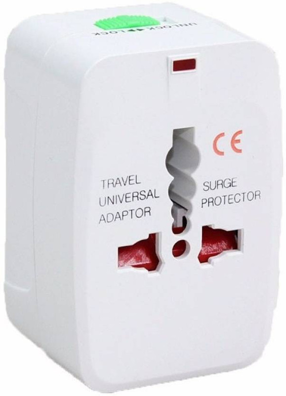 lootmela Universal world wide adaptor charger plug. Worldwide Adaptor(White)