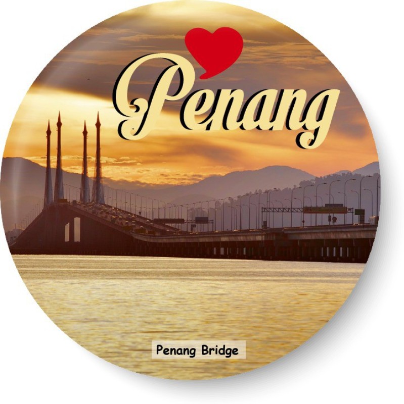 PEACOCKRIDE Love Penang I Penang Bridge I Malaysia Diaries I Fridge Magnet Pack of 1