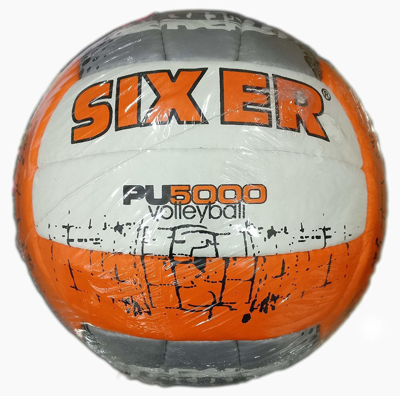 SIXER PU-5000 Volleyball - Size: 3(Standard, Pack of 1, Orange)