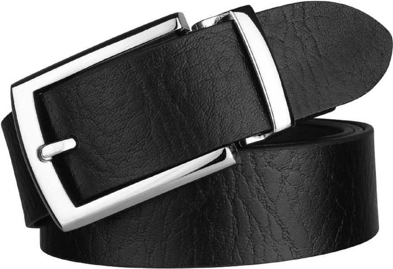 kaezri Men Casual Black Genuine Leather Belt