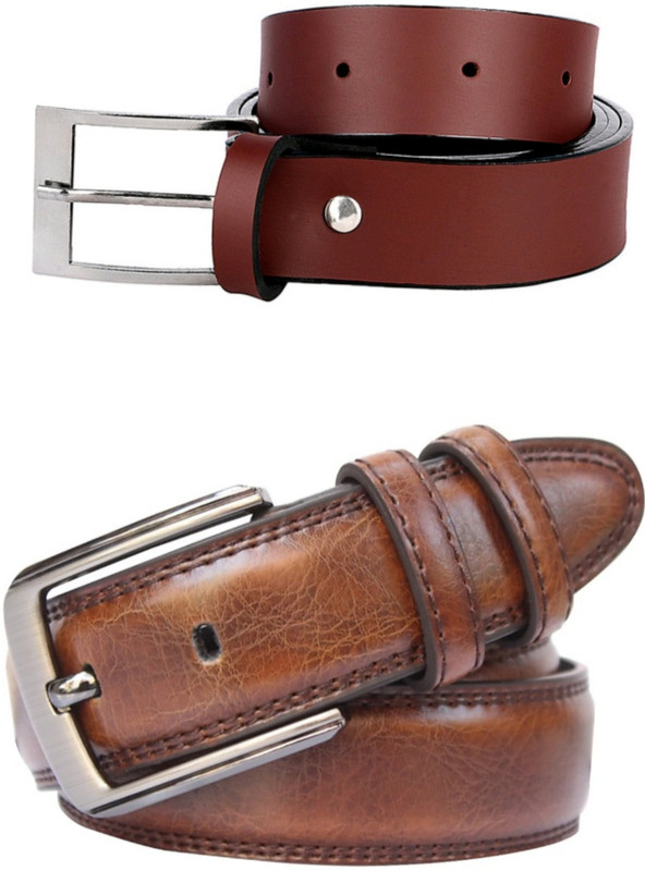 manan fashion Men Brown Artificial Leather Belt