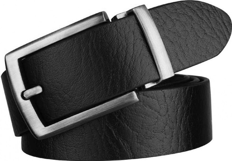 kaezri Men Casual Black Genuine Leather Belt