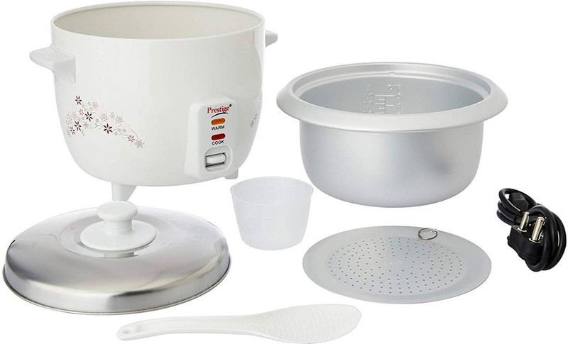 Prestige Delight PRWO Electric Rice Cooker with Steaming Feature(1.5 L, Steel)