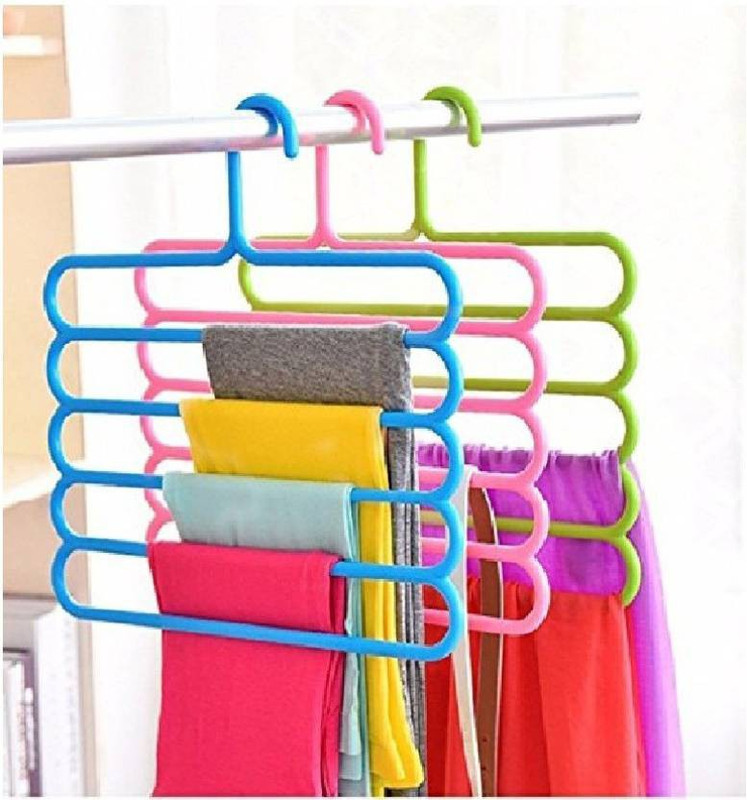 yes kitchen Plastic Pack of 3 Cloth Hangers(Multicolor)
