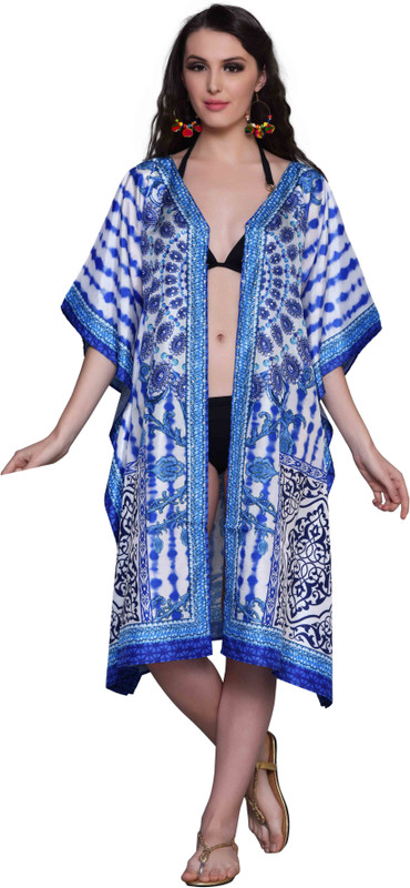 keyana Printed Syn. Silk Crepe Women Kaftan