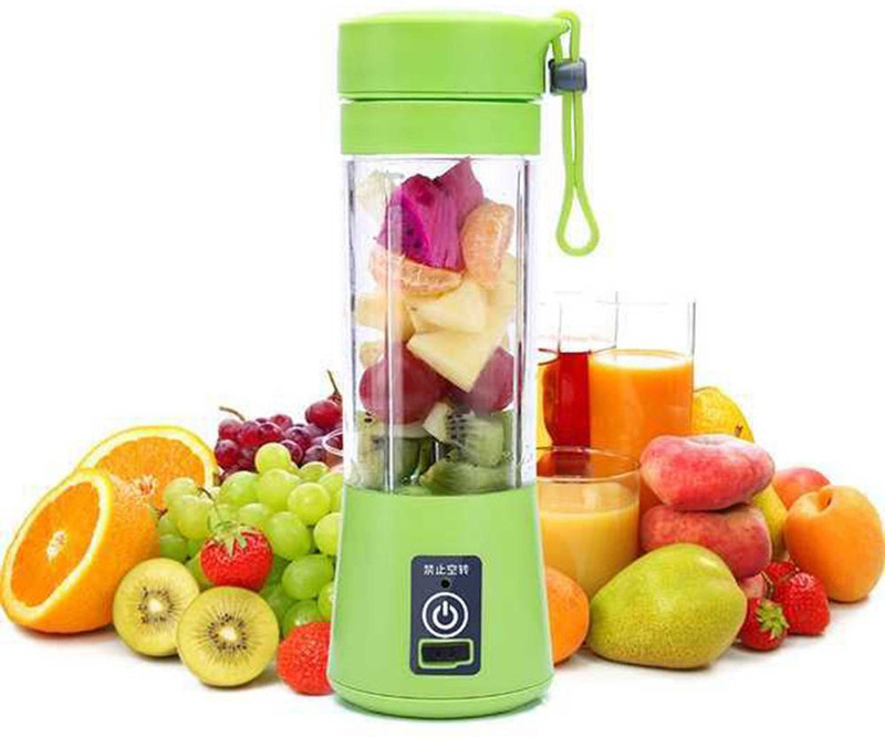 Buyerzone NA Fruit Juicer | Plastic Portable USB Electric Blender Juice Cup - Juice Blender Smoothie Maker Fruit Juicer Bottle(Multicolour) 220 Juicer Mixer Grinder(Green, 1 Jar)