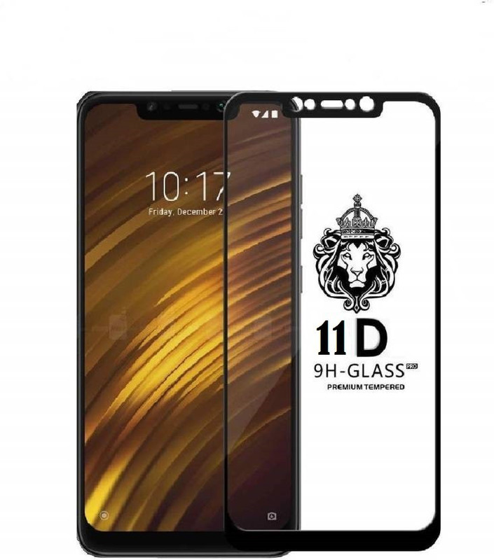 chikis Tempered Glass Guard for Curved Tempered Glass Screen Protector for Poco F1 11D (Protector Gorilla Glass, Ultra thin, Anti-Scratch)(Pack of 1)