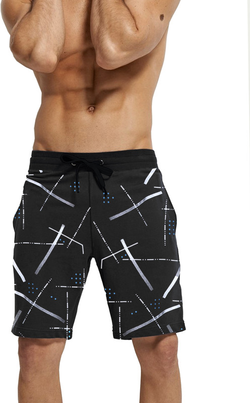 Tripr Printed Men Black Regular Shorts