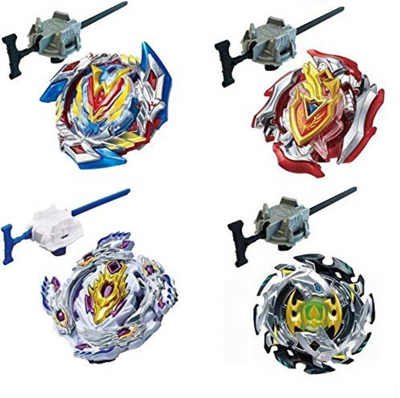 bestie toys Beyblades Burst All Set with Winning Valkyrie, Zet Achilles, Bloody Longinus, Emperror Forneus(Multicolor)