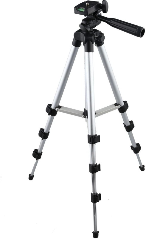 Awei 3110 Adjustable Head Aluminum Extendable tik tok stand Tripod(Black, Supports Up to 1500 g)