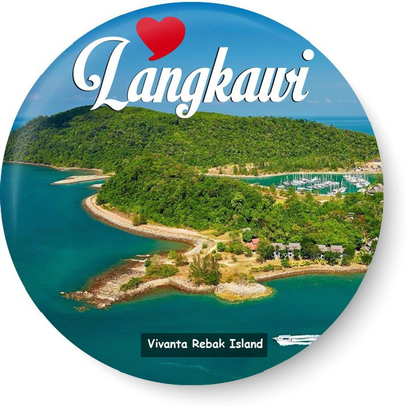 peacockride Love Langkawi I Vivanta Rebak Island I Malaysia Diaries I Fridge Magnet Pack of 1(Multicolor)