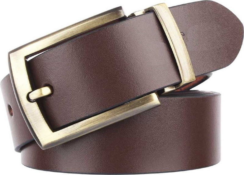 kaezri Men Casual Brown Genuine Leather Belt