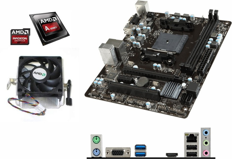 MSI AMD A6-7400K MULTICORE Combo Motherboard(DARK BROWN)