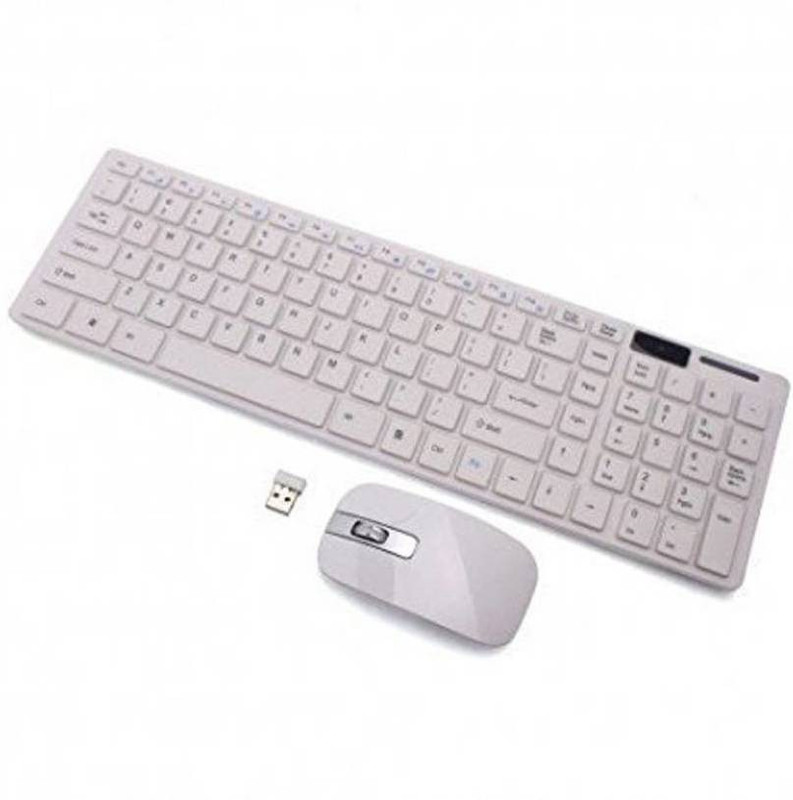 ATOOZED Fashion Wireless Keyboard & Mouse Combo Kit Set (White Color) Combo Set