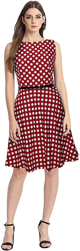 panthi fashion Women Fit and Flare Black Dress