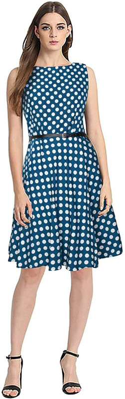 panthi fashion Women Fit and Flare Black Dress