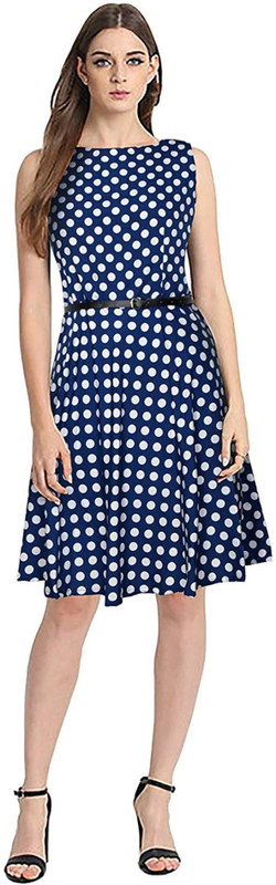 panthi fashion Women Fit and Flare Black Dress