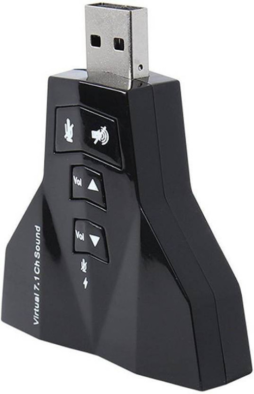 Edio 2 Ezone 7.1 Channel USB Sound Adapter with 2 Stereo Output Jack & Microphone-Input Jack USB Type A USB Type A Internal Sound Card(7.1 Audio Channel)