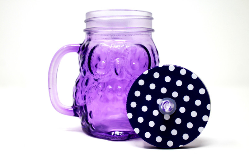 hkc house Pineapple Mason Jar with Handle Frosty Mason Jar with Strew and Lid for Beverage,Soft Drink Glass Jar,Kids Glass Jar,Chilled Glass Jar (1) Glass Mug(450 ml)