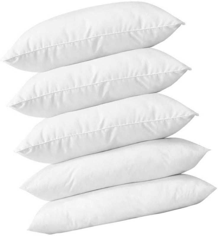 changers Solid Bed/Sleeping Pillow Pack of 5(White)