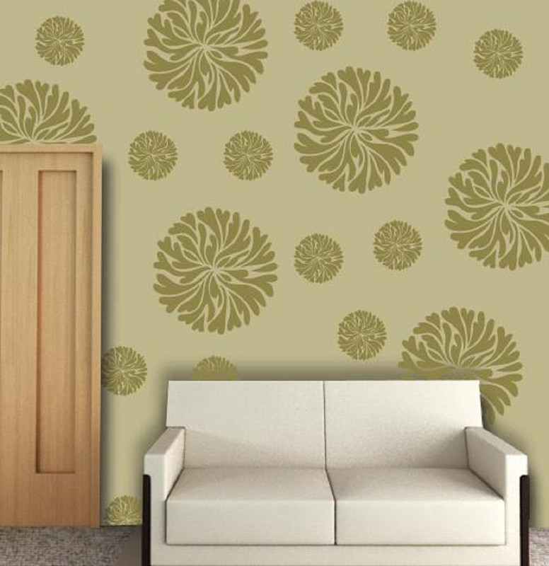 shine interiors 99 Wall Stencil Design Size 16*24 Inch Flower Stencil(Pack of 1, Flower)