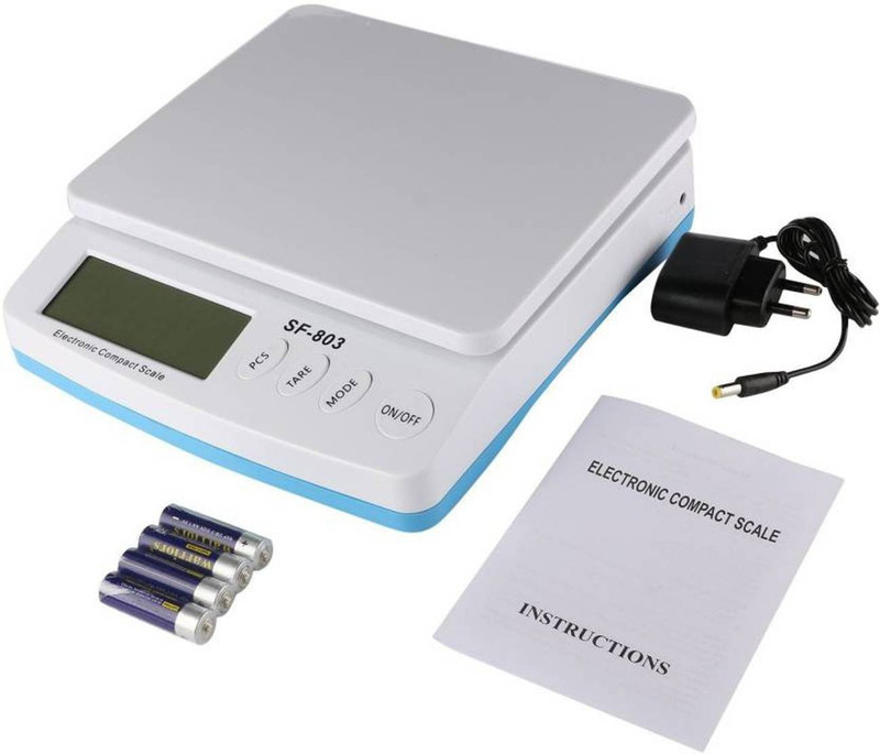 VBR's group 30Kg x 1g (10mG) SF-803 Digital Weighing Scale, ALL TYPE 30KG Weight Measuring machine Weighing Scale(White)