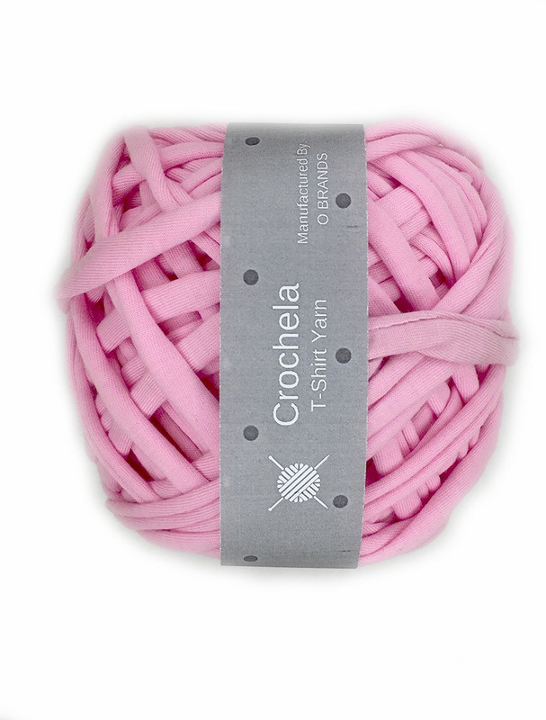 crochela Pink Cotton-Polyester T-Shirt Yarn for Crochet/Knitting