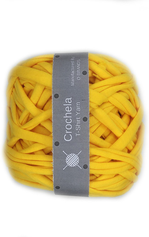 crochela Orange Cotton-Polyester T-Shirt Yarn for Crochet/Knitting
