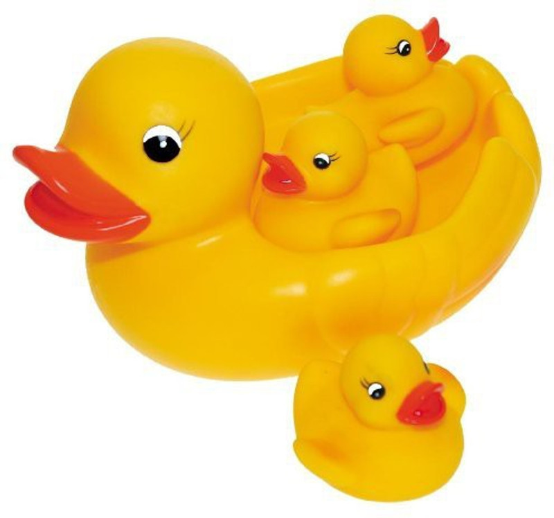 prisma collections Bathing Rubber Squeaky Water Floating Play Ducks for Baby | Kids Bath Toy -Yellow (Set of 4) Bath Toy(Yellow)