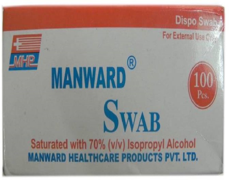 manward Disposable Antiseptic Swabs Pads for Cleaning Skin and (100 pcs in one box X 2 = 200 pcs)(100 Units)