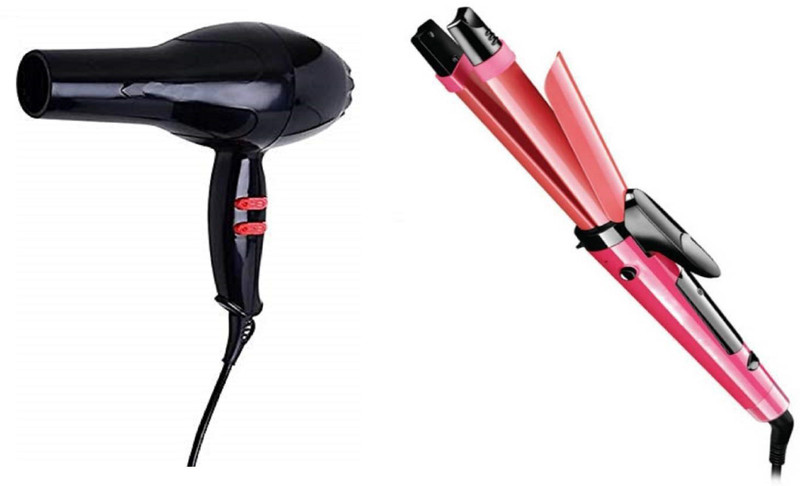 ZIFI PRODUCTS 1800 watts Professional Hair Dryer with Hot and Cold Feature &2-in-1 Hair Curler+Straightener Personal Care Appliance Combo(Hair Dryer, Hair Straightener, Hair Curler)