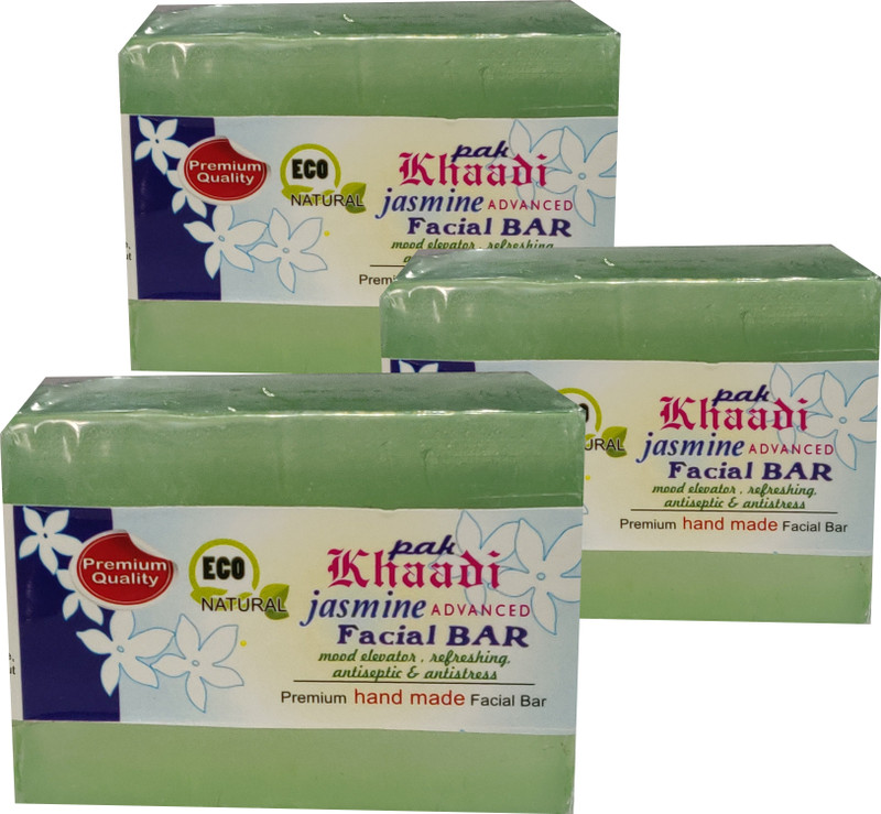 khaddi Facial Cleansing Jasmine Bar Pack of Three(3 x 125 g)