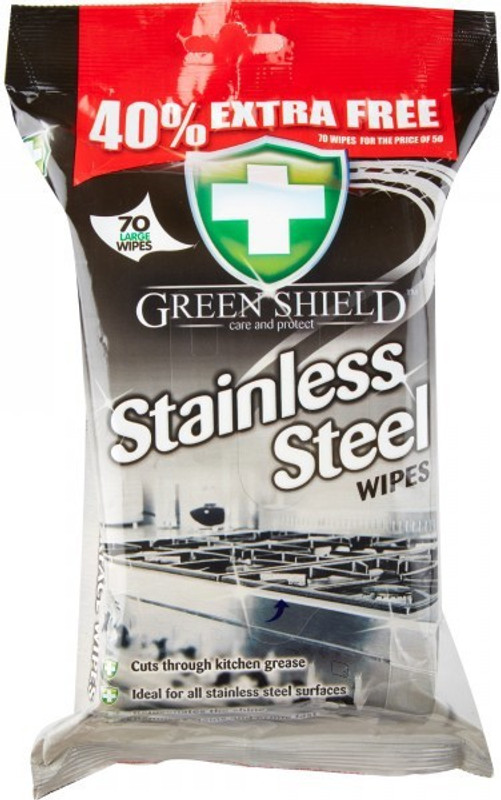 green shield Stainless Steel Wipes 70's