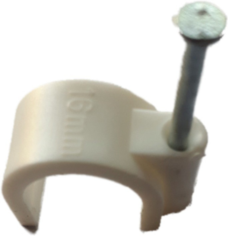 pihu Cable Clip 16mm ( 10 pieces packet ) Cable Drop Clip(White)