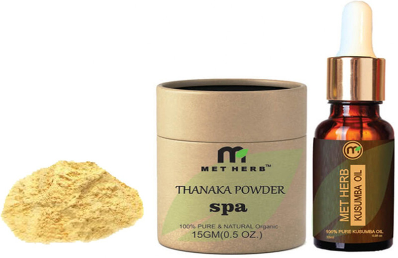 Metherb Thanaka powder 15 g & Kusumba oil 15 for hai removal(2 Items in the set)