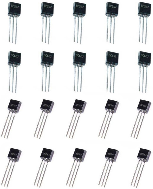 ELPH BC 547 & BC 557 transistor pack of 20 pieces (10 pieces each) Electronic Components Electronic Hobby Kit