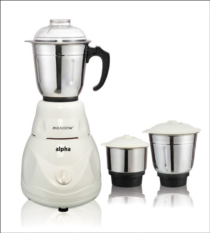 meadow domestic alfa 600 watts 600 Mixer Grinder(White, 3 Jars) meadow domestic alfa 600 watts 600 Mixer Grinder(White, 3 Jars)