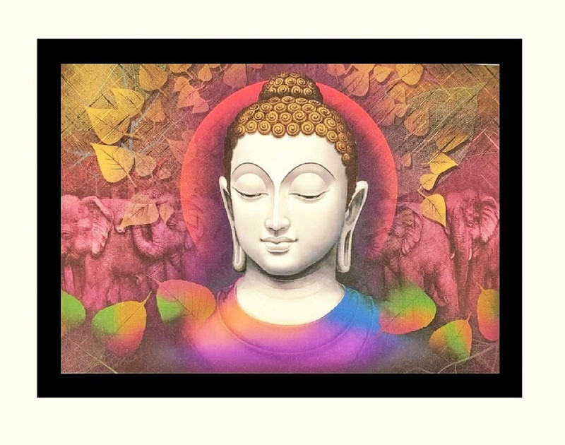 Buddha Sparkle Fine Art Print(20 inch X 28 inch, Rolled Over Hard Cardboard Pipe)