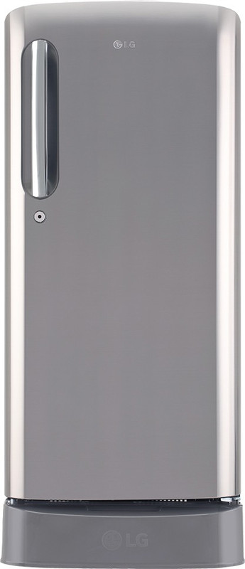 LG 190 L Direct Cool Single Door 5 Star Refrigerator with Base Drawer(Shiny Steel, GL-D201APZY)