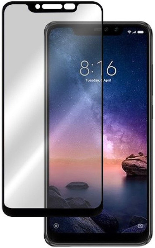 zivi Tempered Glass Guard for Mi Redmi Note 6 Pro Black 10D(Pack of 1)