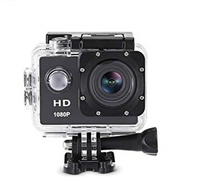 Roboster Action Camera Waterproof 12MP 1080p 170 Degree Wide Angle Camera with Micro SD Card Slot Sports and Action Camera(Multicolor, 12 MP)
