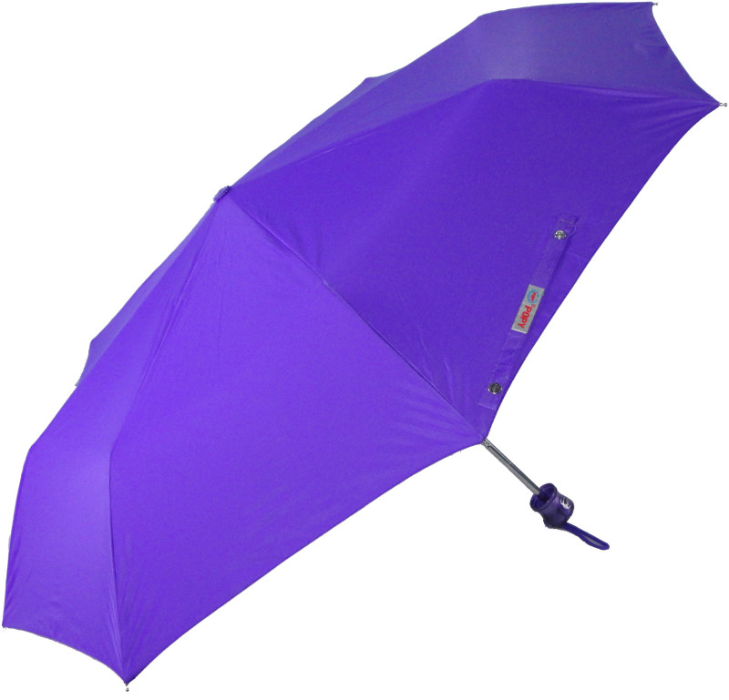 popy 3 Fold With Water Proof Bag Umbrella(Violet)
