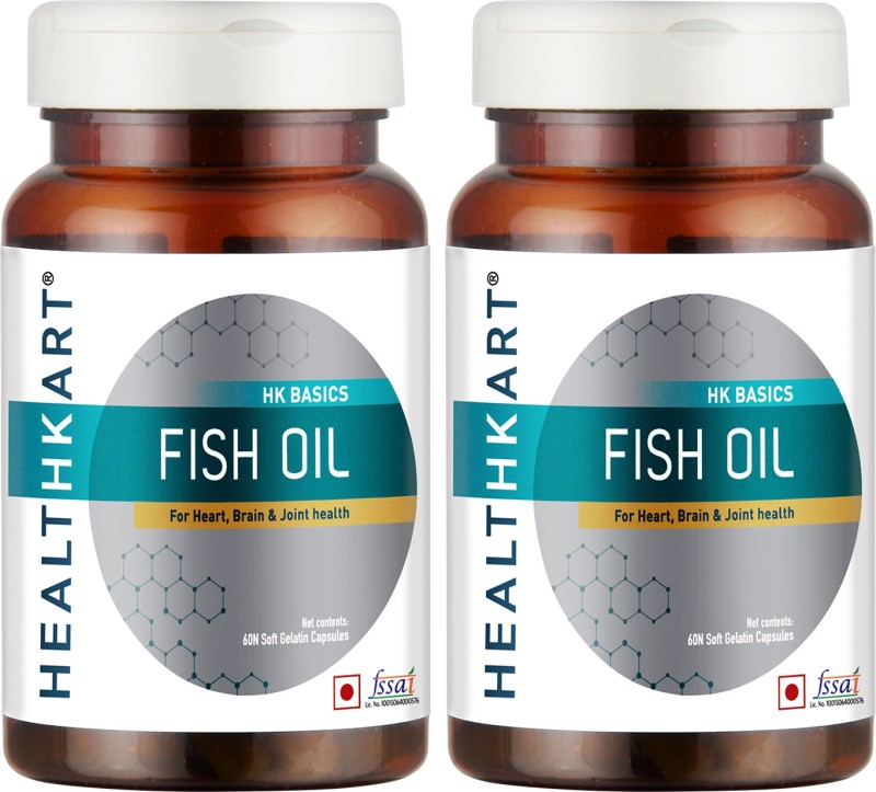 kart Fish Oil (1000 Omega 3, With 180 Mg Epa & 120 Mg Dha)- Pack of 2(120)