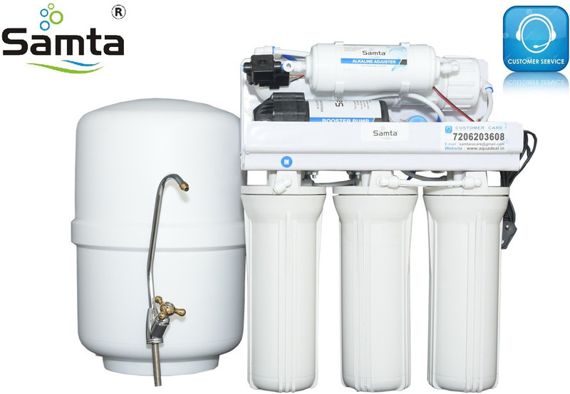 samta Techno Under The Counter/Under Sink 10 Litre RO + Alkaline(Korean) + Antioxident + Reducing ORP + Bioceramic 7 Type Minerals 10 L RO Water Purifier(White)