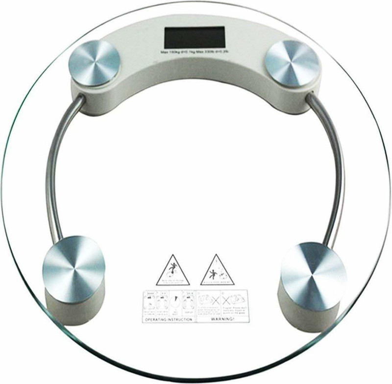 GADGET TREE Personal Health Human Body Weight Machine X2003A 8mm Round Glass Weighing Scale Weighing Scale(White)