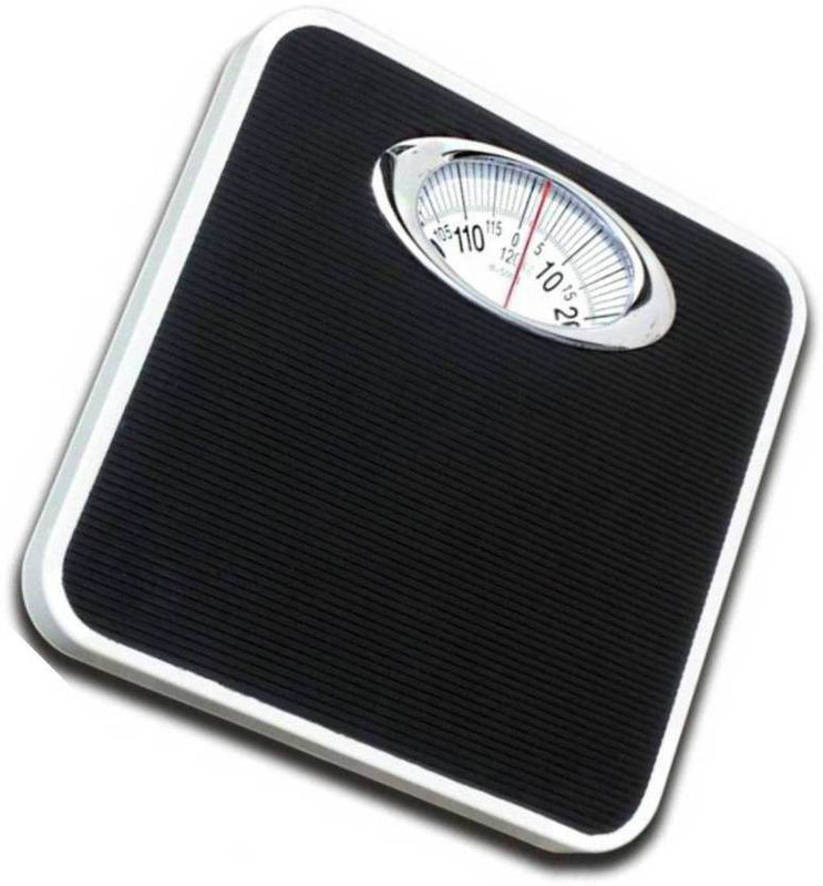 Zelenor Analog Weight Machine For Human Capacity 120Kg Mechanical Manual Analog Weighing Scale (Black) Weighing Scale(Black)