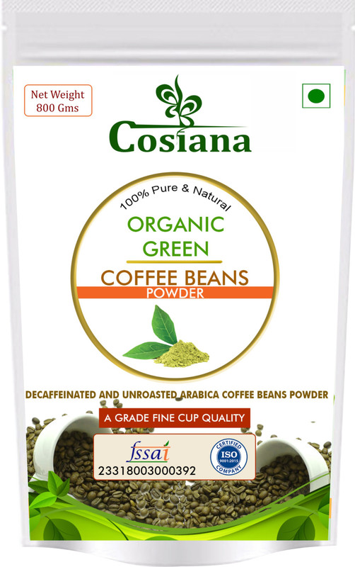 cosiana Pure 100% Organic Green Coffee Beans Power for Weight Loss Instant Coffee 800gm Instant Coffee(800 g)