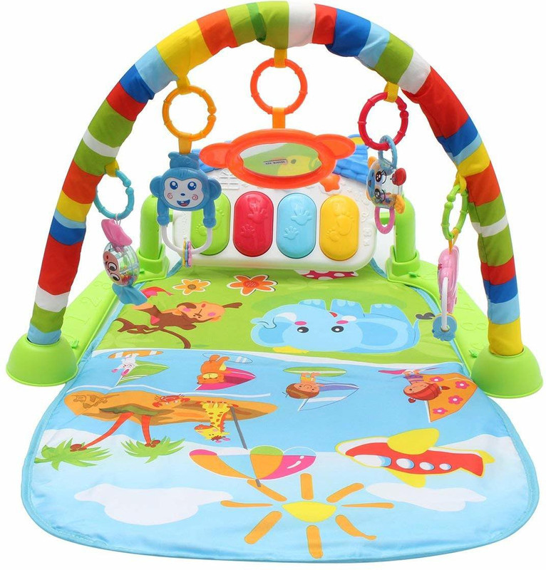 prisma collection Babys Playmat Gym with Toys, Made of Non Toxic Soft Materials(Multicolor)
