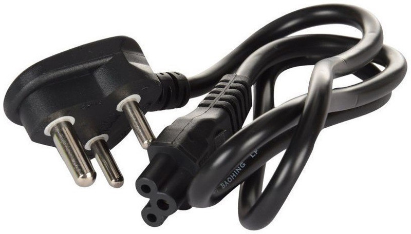 RIVER FOX Power Cord 1.5 m 1.5 Meter High Quality Power Cable for Laptop Adapter(Compatible with LAPTOP CHARGER, Laptop Power Cable, Black, One Cable)