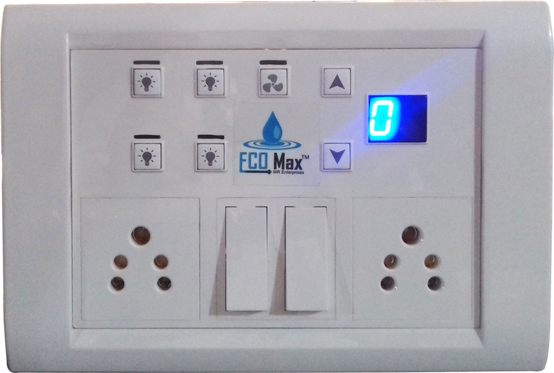 ecomax ECOMAX REMOTE CONTROLLED SWITCHBOARD FOR 4 LIGHTS & 1 FAN - WHITE 3 A Two Way Electrical Switch(Pack of 1 Number of Switches - 5)